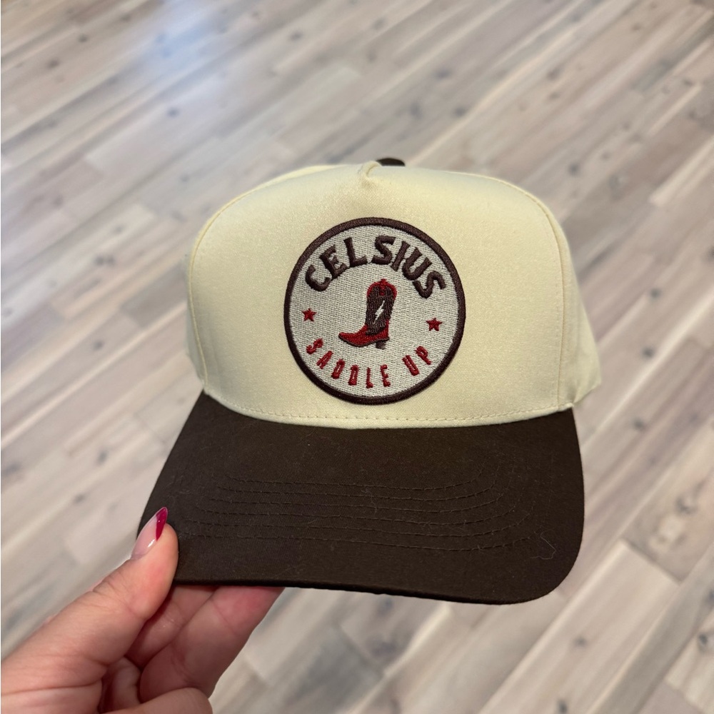 Celsius Saddle Up Two-Tone Patch Cap - Cream & Brown